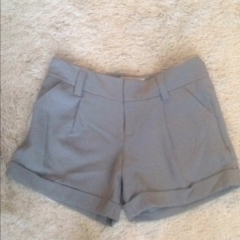 Philosophy Sage Green Pleated Shorts